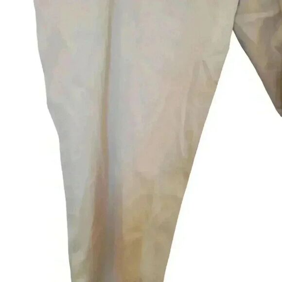 Talbots Women's Stone Ivory Cotton/Spandex Slim Leg Crop Length Sits at Waist Pe - Picture 11 of 14